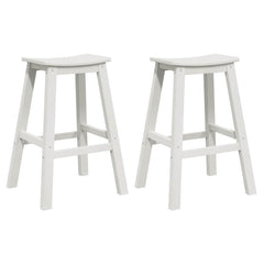 Bar Stool 2 pcs 52 x 43 x 73.5 cm HDPE White