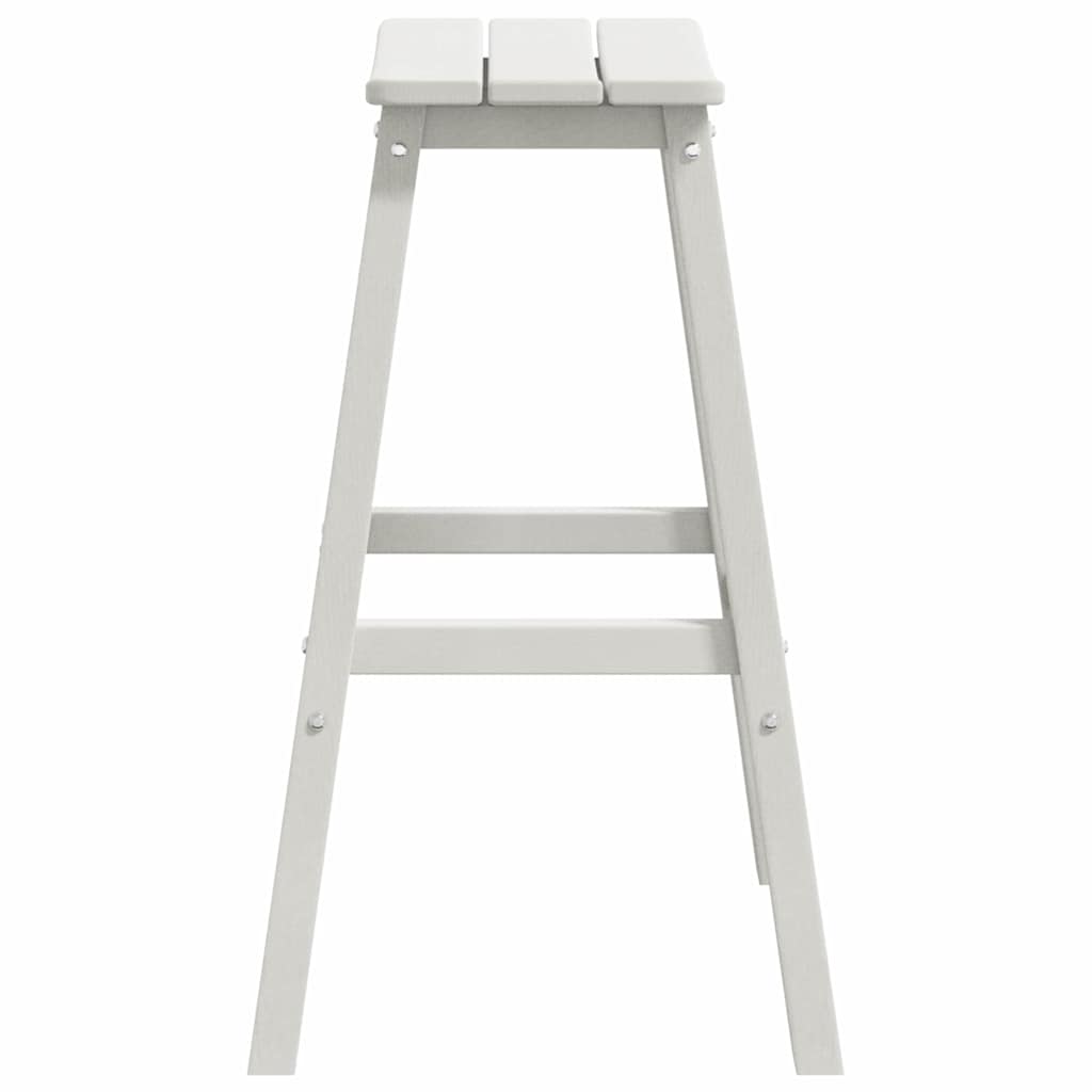 Bar Stool 2 pcs 52 x 43 x 73.5 cm HDPE White