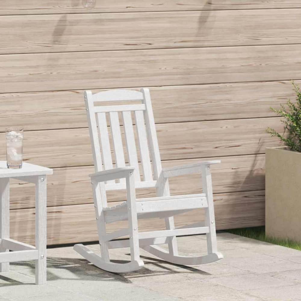 Garden Rocking Chair HDPE White