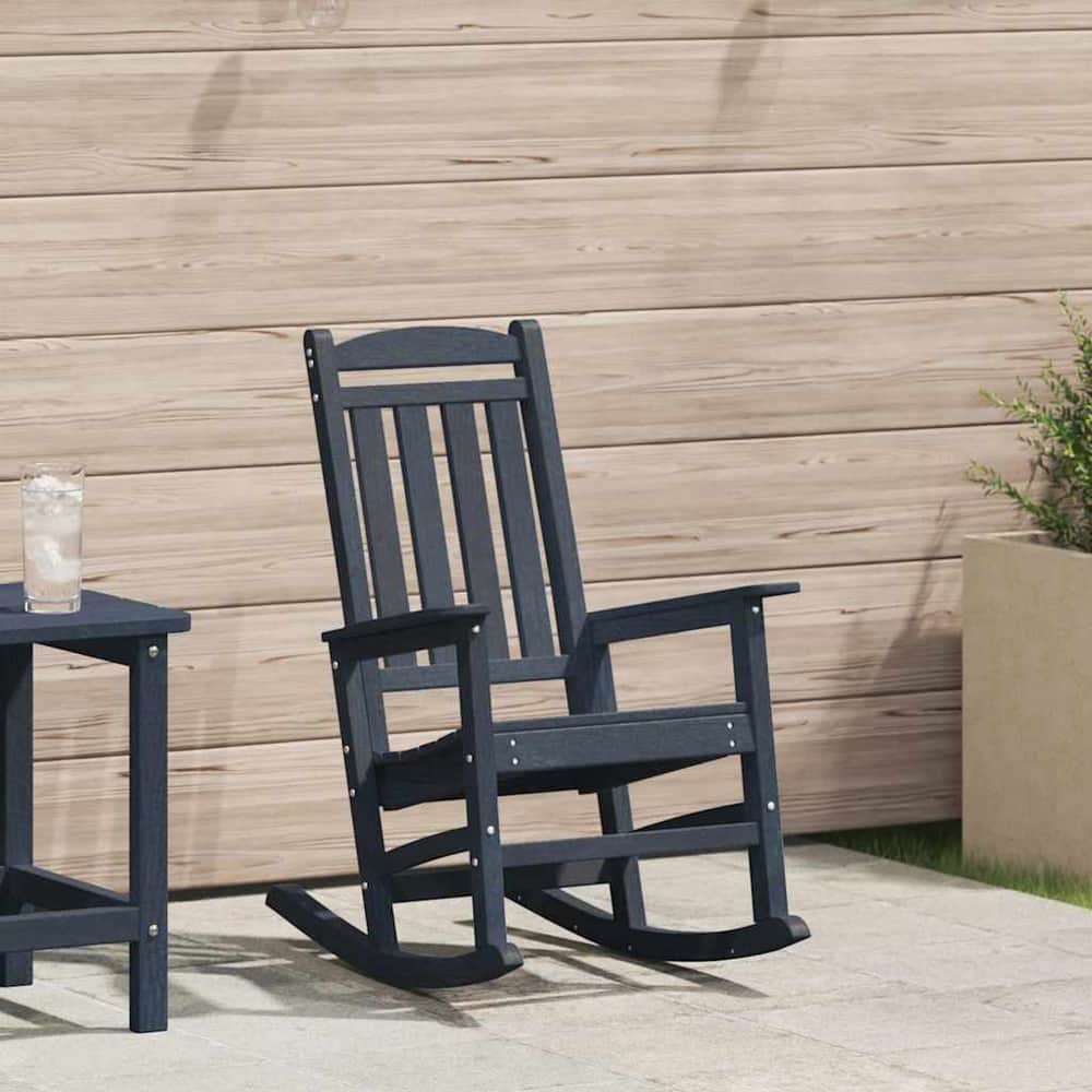 Garden Rocking Chair HDPE Navy blue