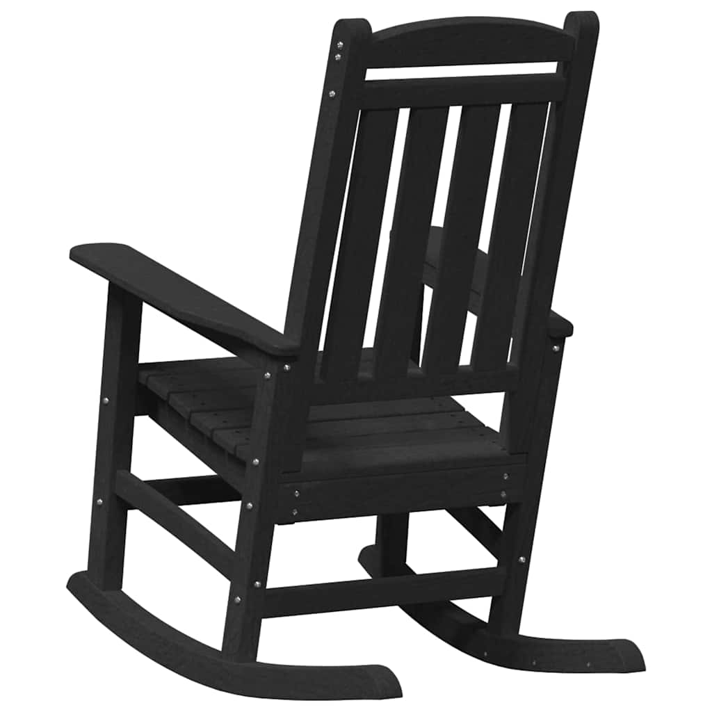 Garden Rocking Chair HDPE Black