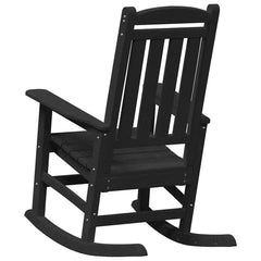 Garden Rocking Chair HDPE Black