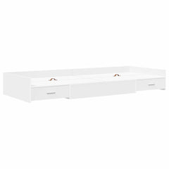 Bed Frame with Drawer 90 x 200 cm Engineered Wood White