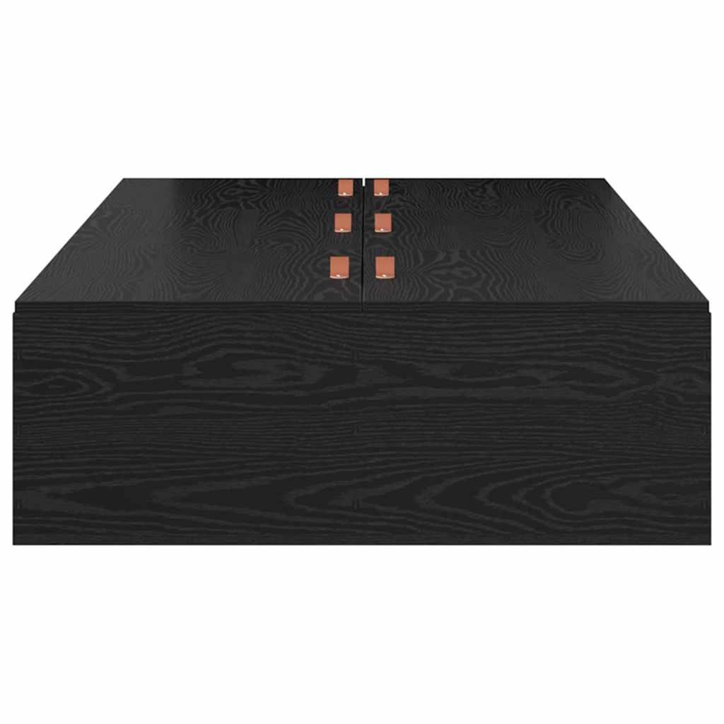 Storage Bed Frame Engineered Wood Length 200 cm Black Oak 100 cm