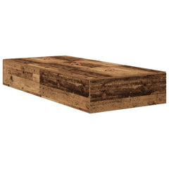 Storage Bed Frame Engineered Wood Length 200 cm Old Wood 100 cm