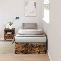 Storage Bed Frame Engineered Wood Smoked oak