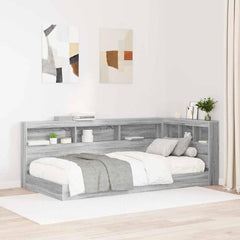 Storage Headboard Engineered Wood Length Grey Sonoma