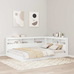 Storage Headboard Engineered Wood Length 200 cm White 160 cm