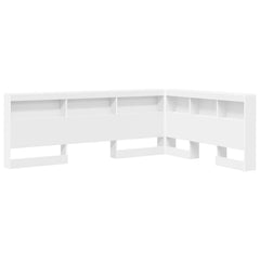 Storage Headboard Engineered Wood Length 200 cm White 160 cm