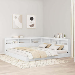 Storage Headboard Engineered Wood Length 200 cm White 180 cm