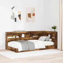 Storage Headboard Engineered Wood Length Smoked oak
