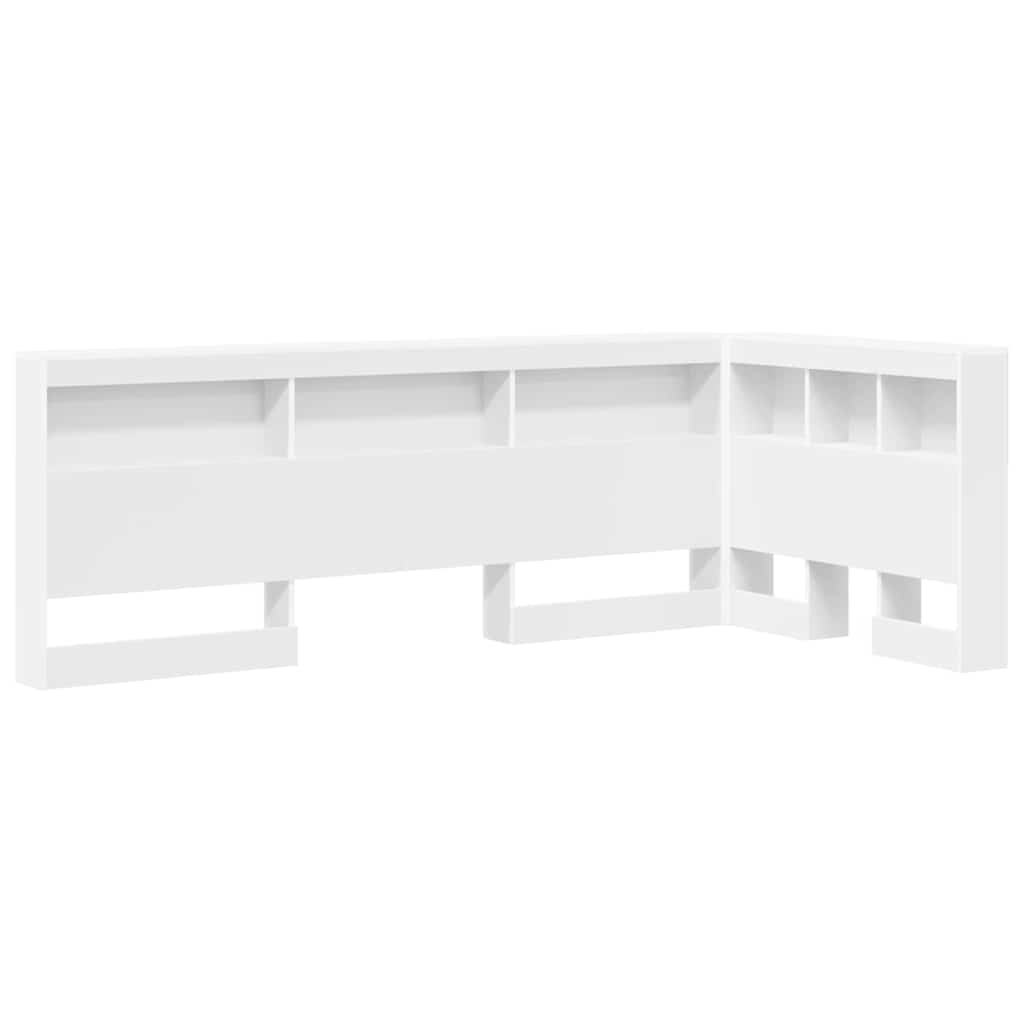 Storage Headboard Engineered Wood Length 190 cm Width 75 cm White
