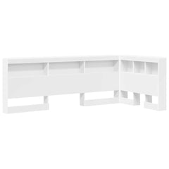 Storage Headboard Engineered Wood Length 190 cm Width 75 cm White