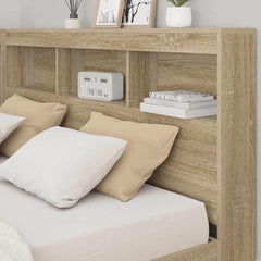 Storage Headboard Engineered Wood Length Width Sonoma oak