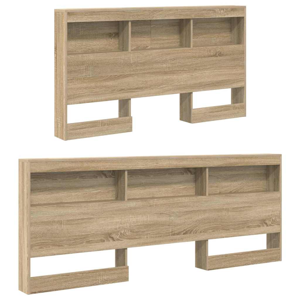 Storage Headboard Engineered Wood Length Width Sonoma oak