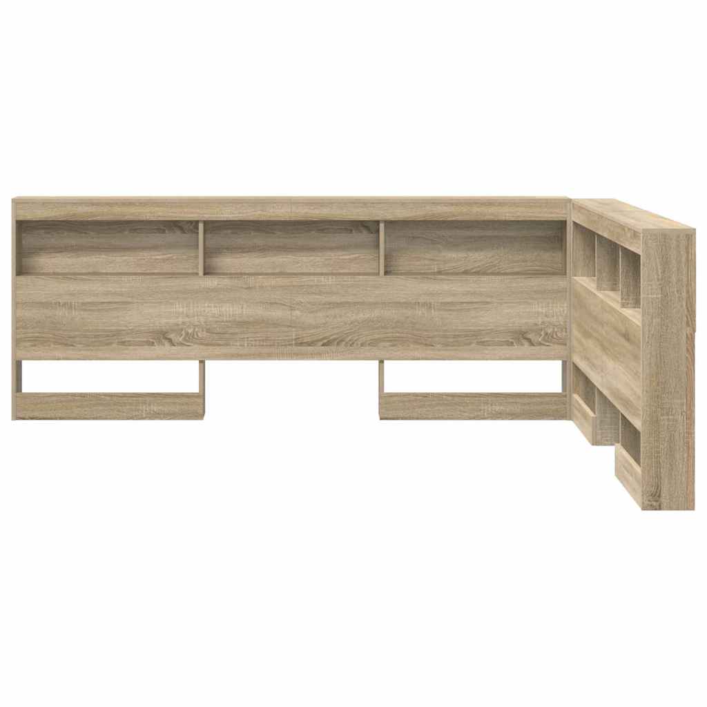 Storage Headboard Engineered Wood Length Width Sonoma oak