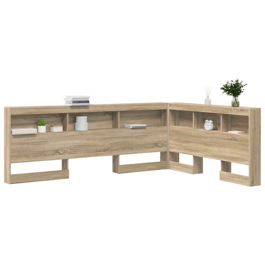 Storage Headboard Engineered Wood Length Width Sonoma oak