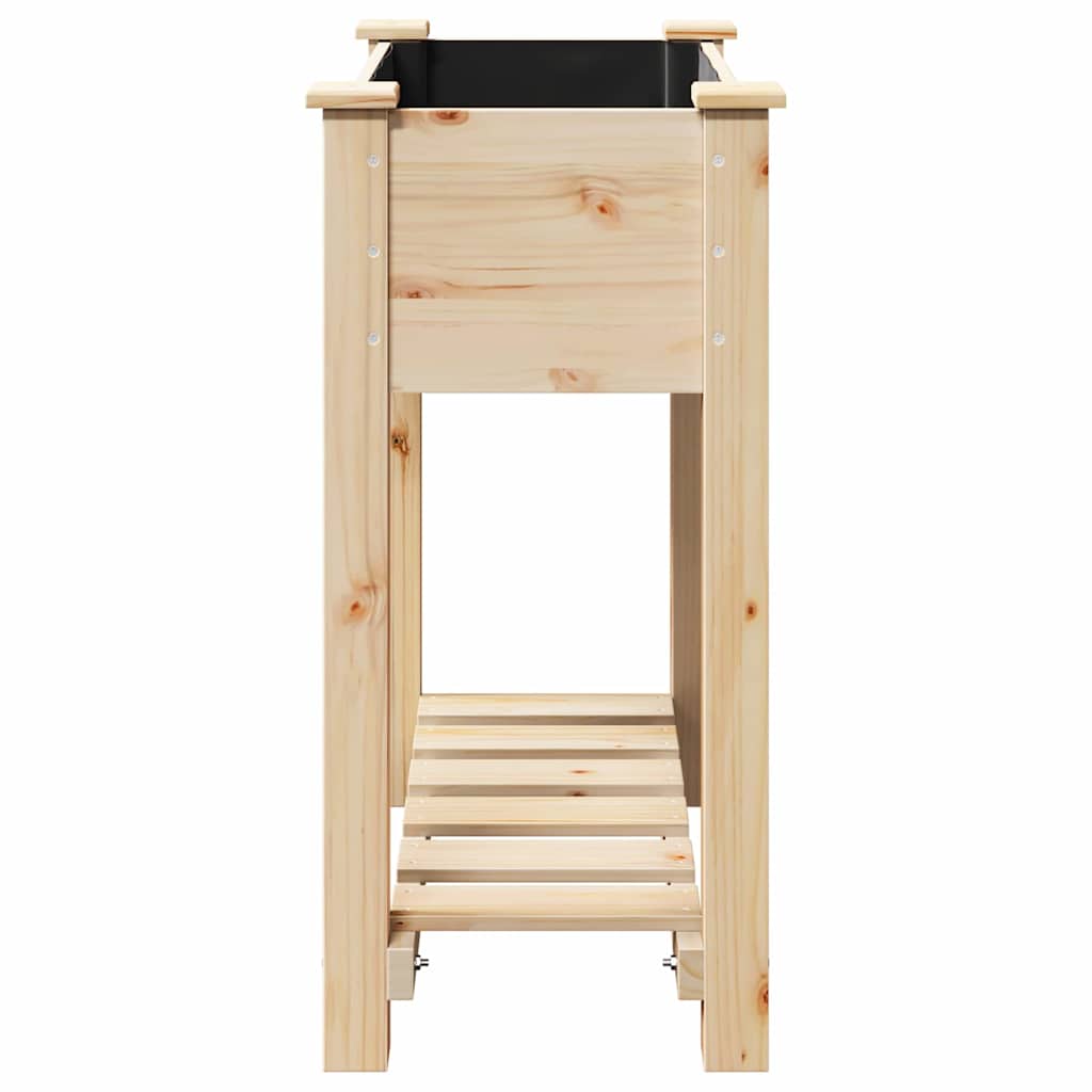Garden Planter Beige Solid Fir Wood 71 cm 37 cm