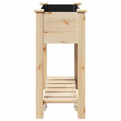 Garden Planter Beige Solid Fir Wood 71 cm 37 cm