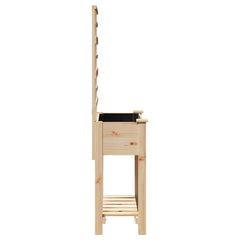 vidaXL Garden Planter Beige 71 x 38 x 152 cm Solid Fir Wood 6