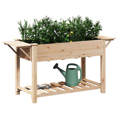 vidaXL Garden Planter Beige 155 x 59 x 76.5 cm Solid Fir Wood 3