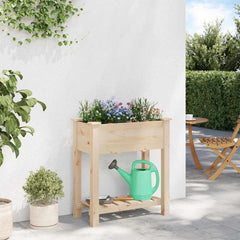 vidaXL Garden Planter Beige 71 x 37 x 76.5 cm Solid Fir Wood 4