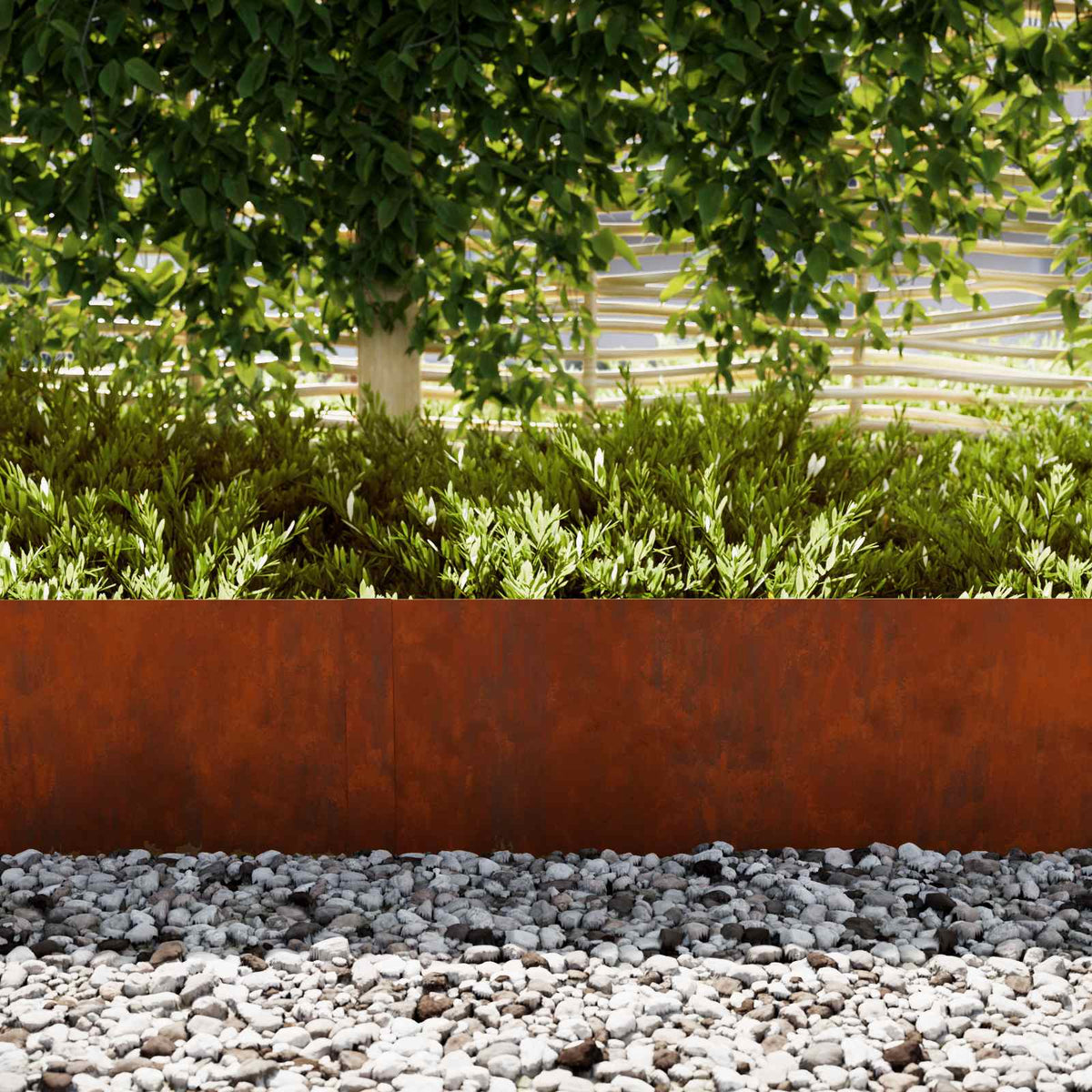 Lawn Edging 100 x 0.05 x 30 cm Cold Rolled Steel 100 x 30 cm 50 pcs Weathering steel