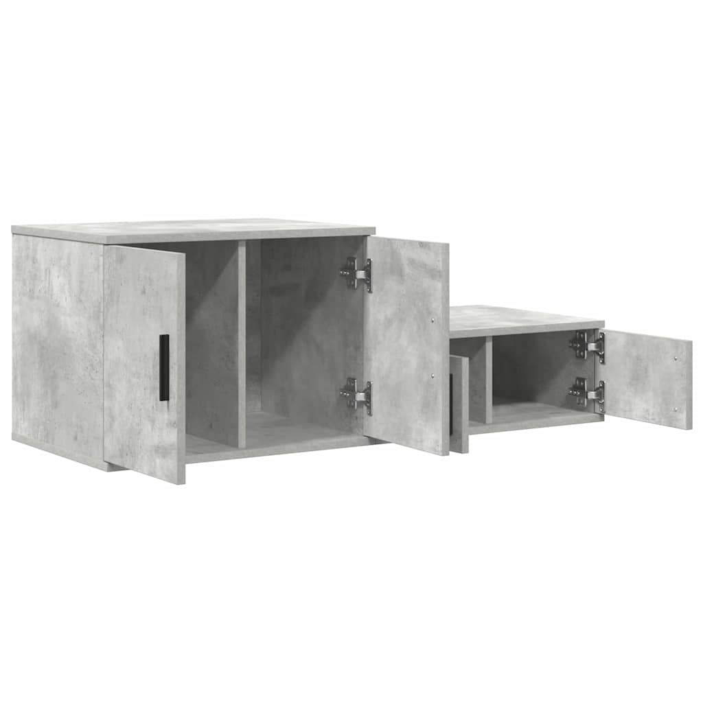 vidaXL Storage Cabinet 2 pcs Concrete Grey 108 x 41 x 40 cm 6