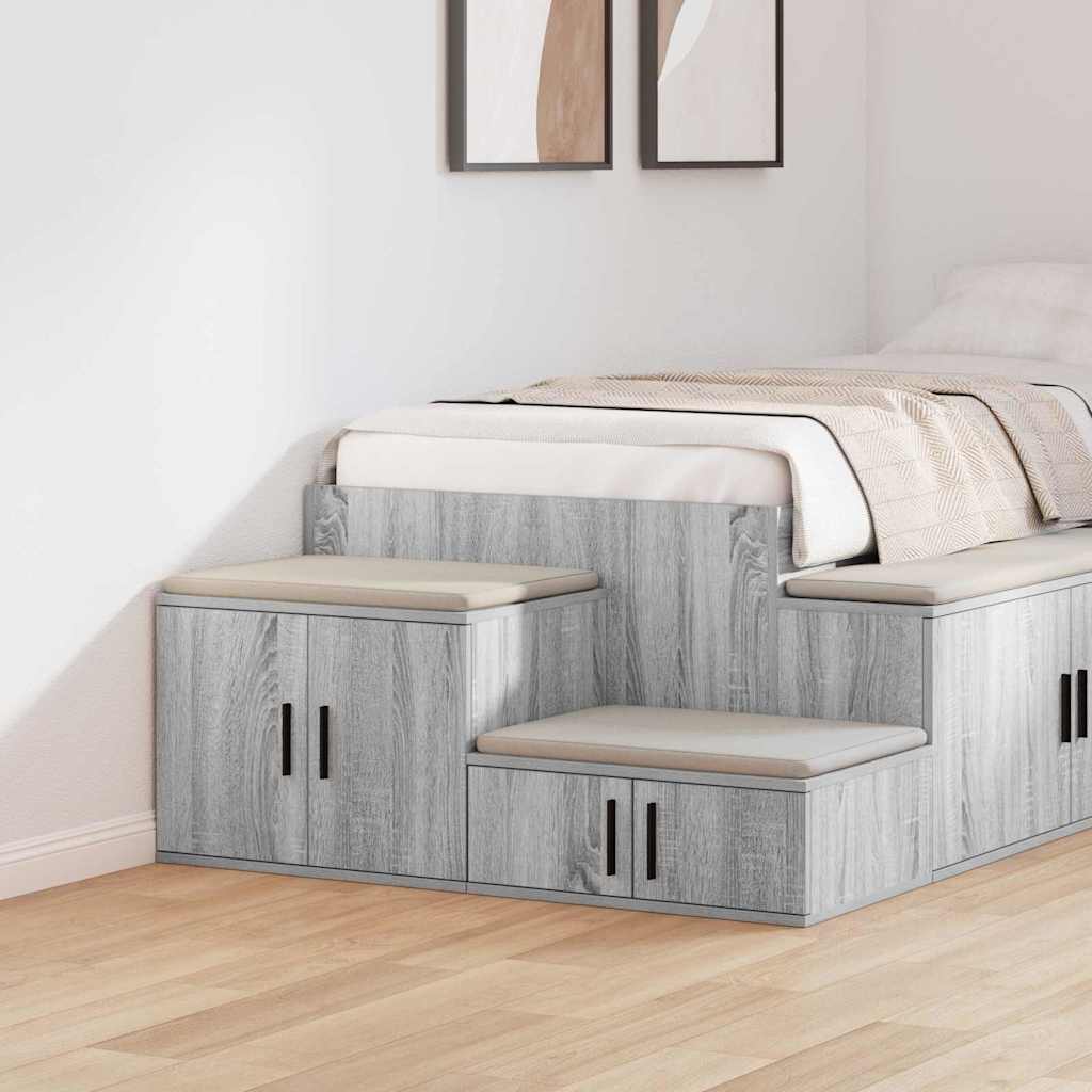 Storage Cabinet 2 pcs in Grey Sonoma
