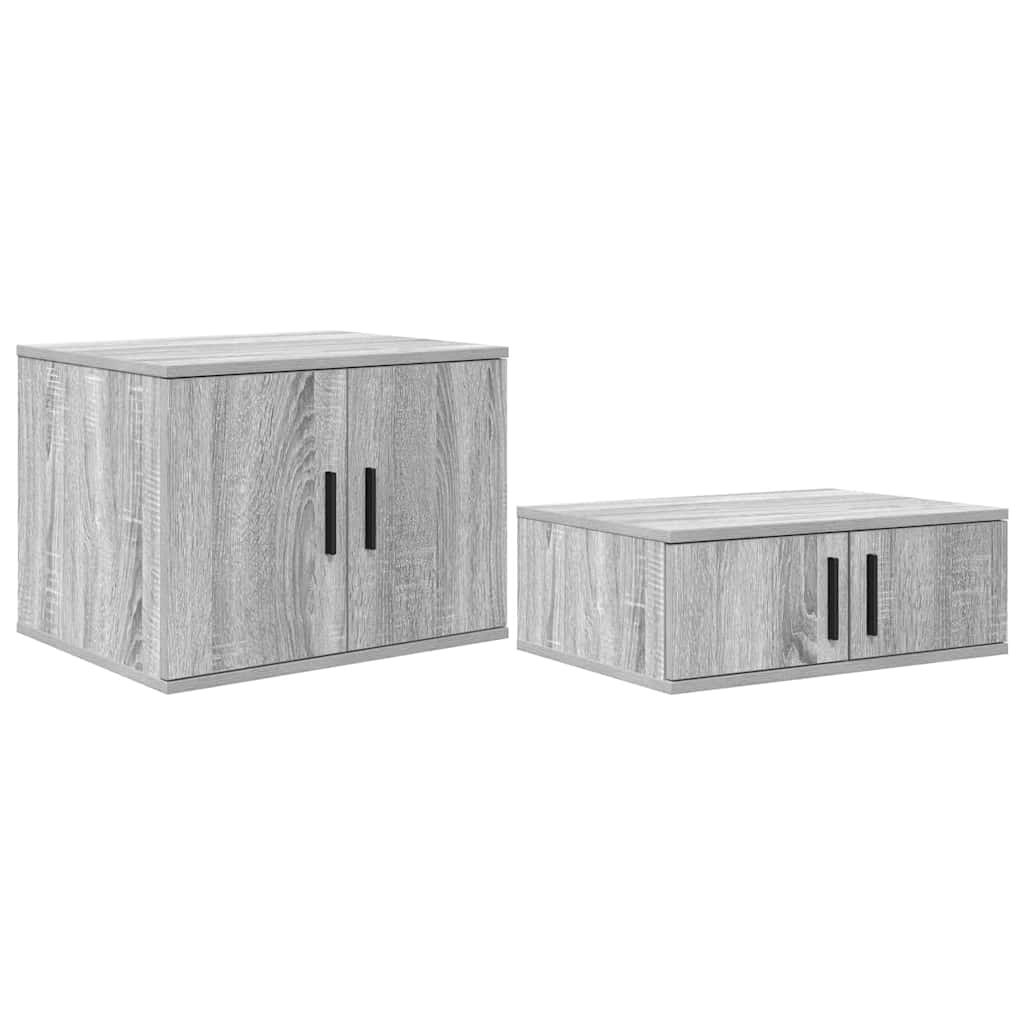 vidaXL Storage Cabinet 2 pcs Grey Sonoma 108 x 41 x 40 cm 2