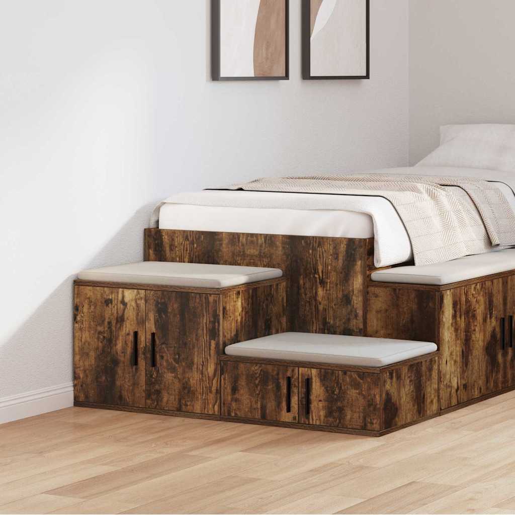 vidaXL Storage Cabinet 2 pcs Smoked Oak 103 x 41 x 40 cm 1