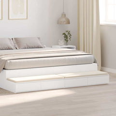vidaXL Bed Drawers White 200 x 36.5 x 16.5 cm Engineered Wood 1