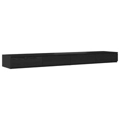 vidaXL Bed Drawers Black Oak 200 x 36.5 x 16.5 cm Engineered Wood 2