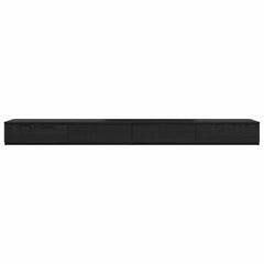vidaXL Bed Drawers Black Oak 200 x 36.5 x 16.5 cm Engineered Wood 6