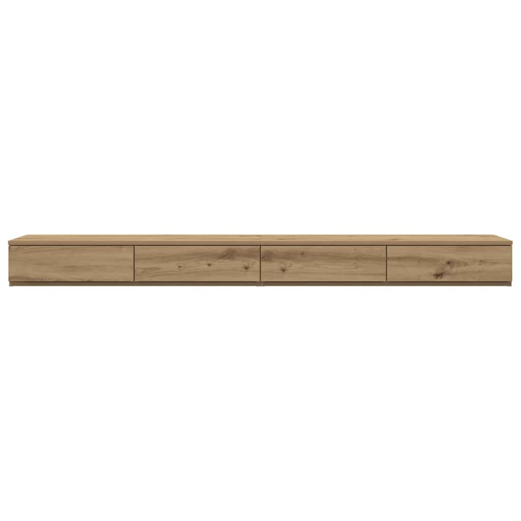 vidaXL Bed Drawers Artisan Oak 200 x 36.5 x 16.5 cm Engineered Wood 6