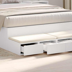 vidaXL Bed Drawers White 120 x 36.5 x 16.5 cm Engineered Wood 4