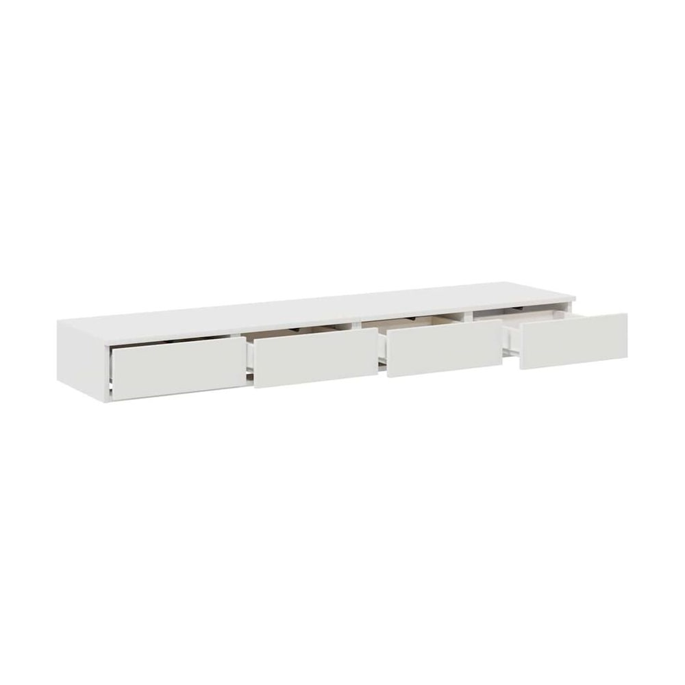 vidaXL Bed Drawers White 140 x 36.5 x 16.5 cm Engineered Wood 5