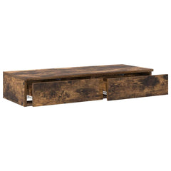 vidaXL Bed Drawers Smoked Oak 75 x 36.5 x 16.5 cm Engineered Wood 5
