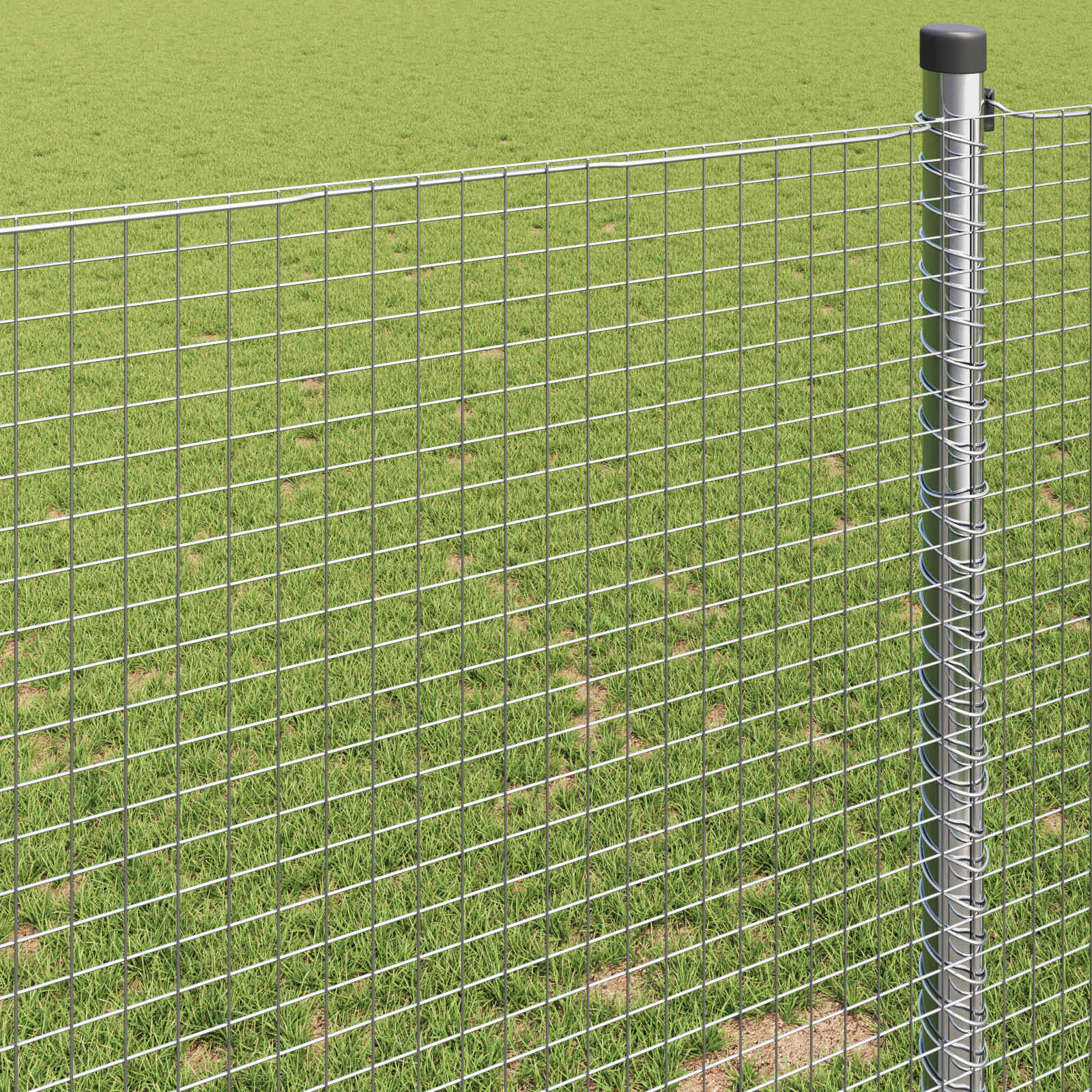 vidaXL Welded Wire Fence 1000 x 120 cm Silver 4