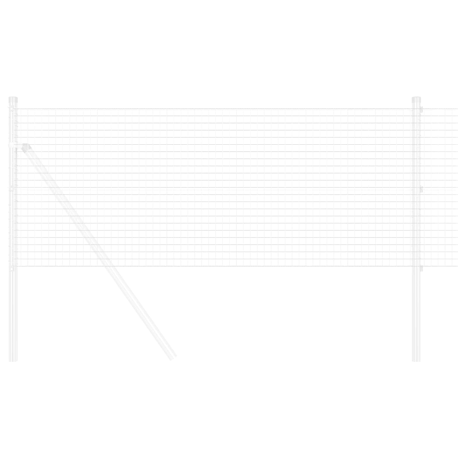 vidaXL Welded Wire Fence 2500 x 80 cm Silver 3