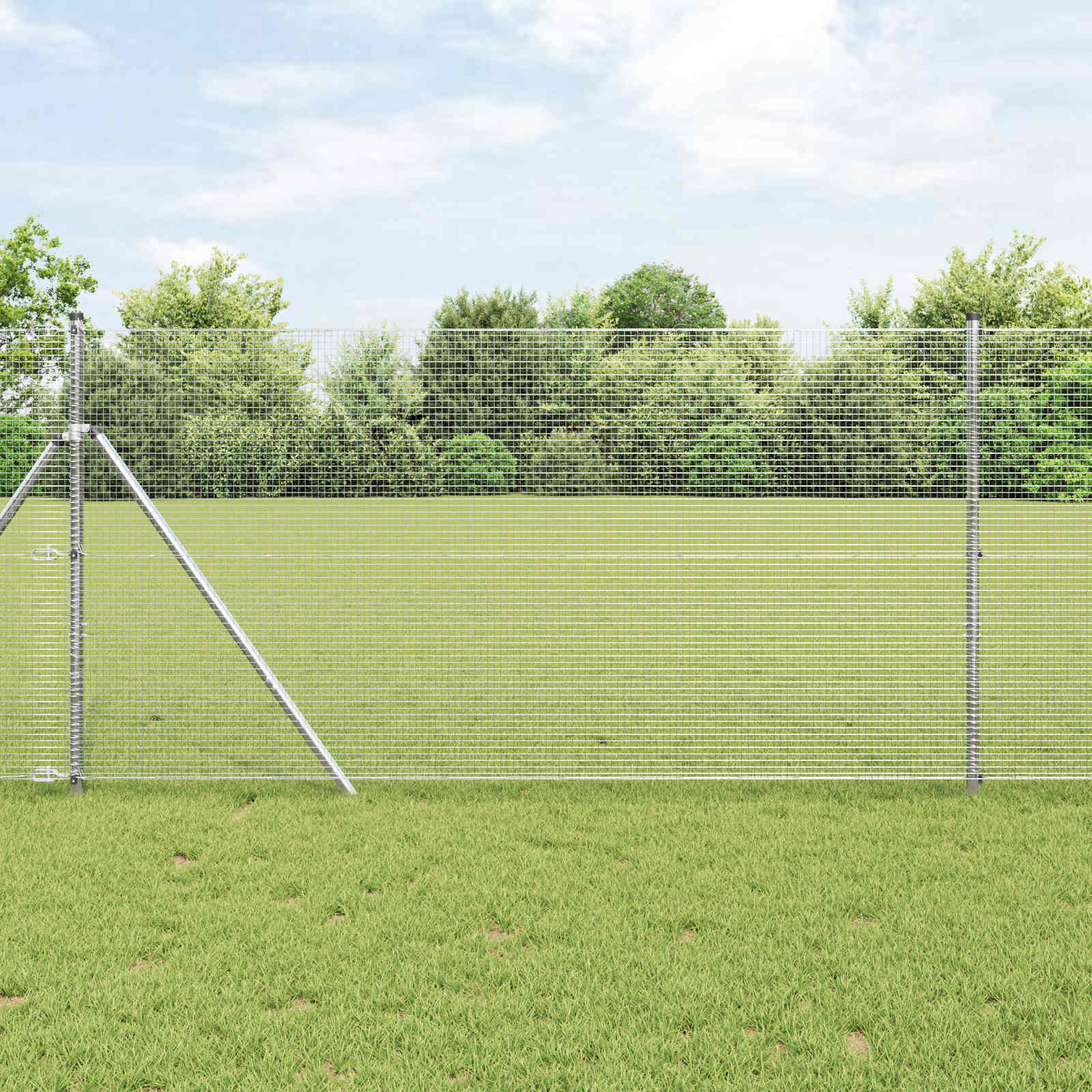 vidaXL Welded Wire Fence 5000 x 100 cm Silver 1