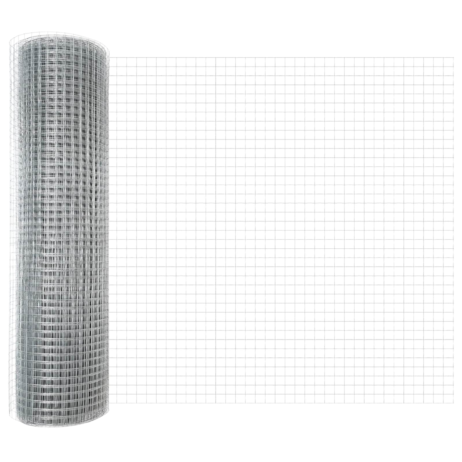 vidaXL Welded Wire Fence 10000 x 50 cm Silver 2