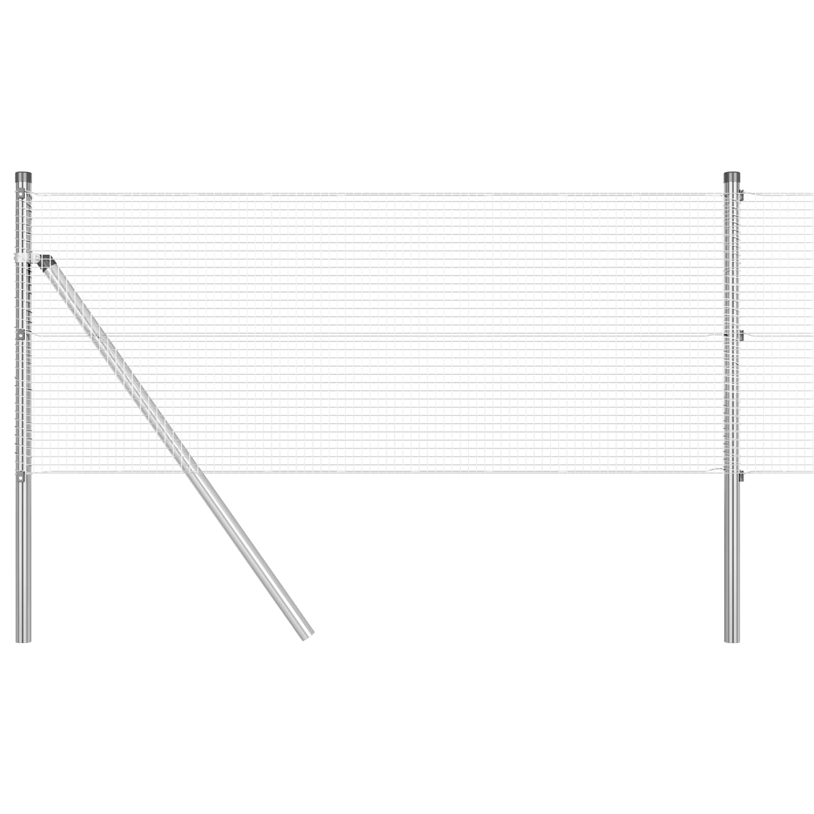 vidaXL Welded Wire Fence 10000 x 50 cm Silver 3