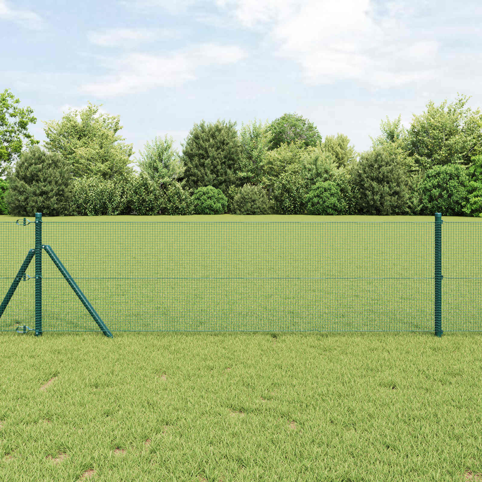 vidaXL Welded Wire Fence 1000 x 160 cm Green 1