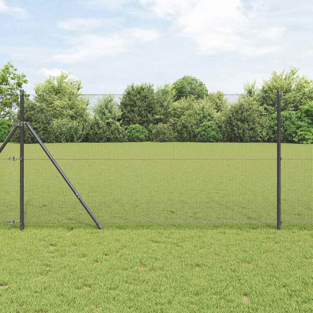 vidaXL Welded Wire Fence 1000 x 140 cm Grey 1