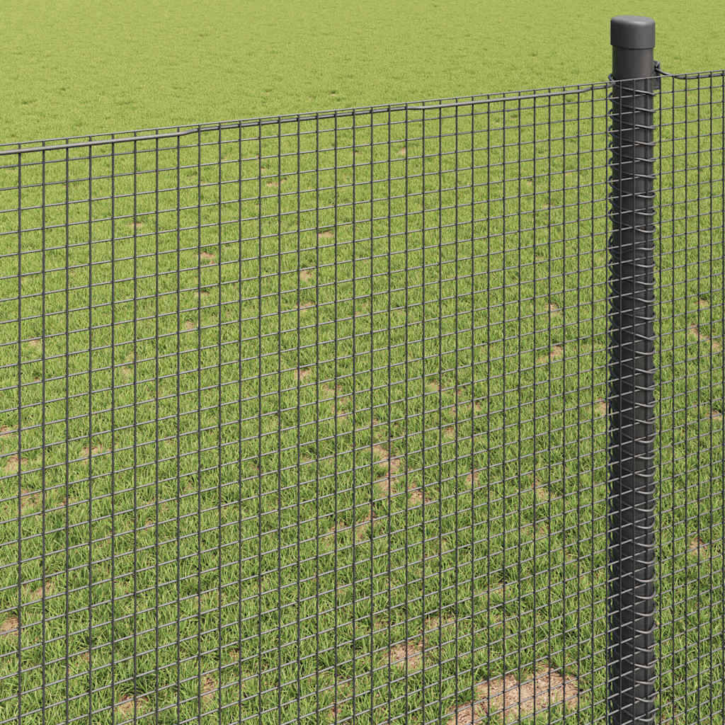 vidaXL Welded Wire Fence 2500 x 80 cm Grey 4