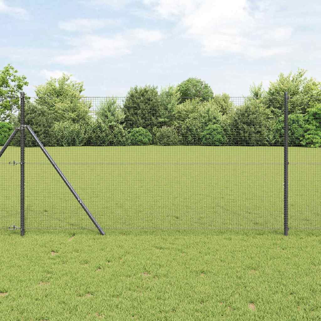 vidaXL Welded Wire Fence 2500 x 120 cm Grey 1
