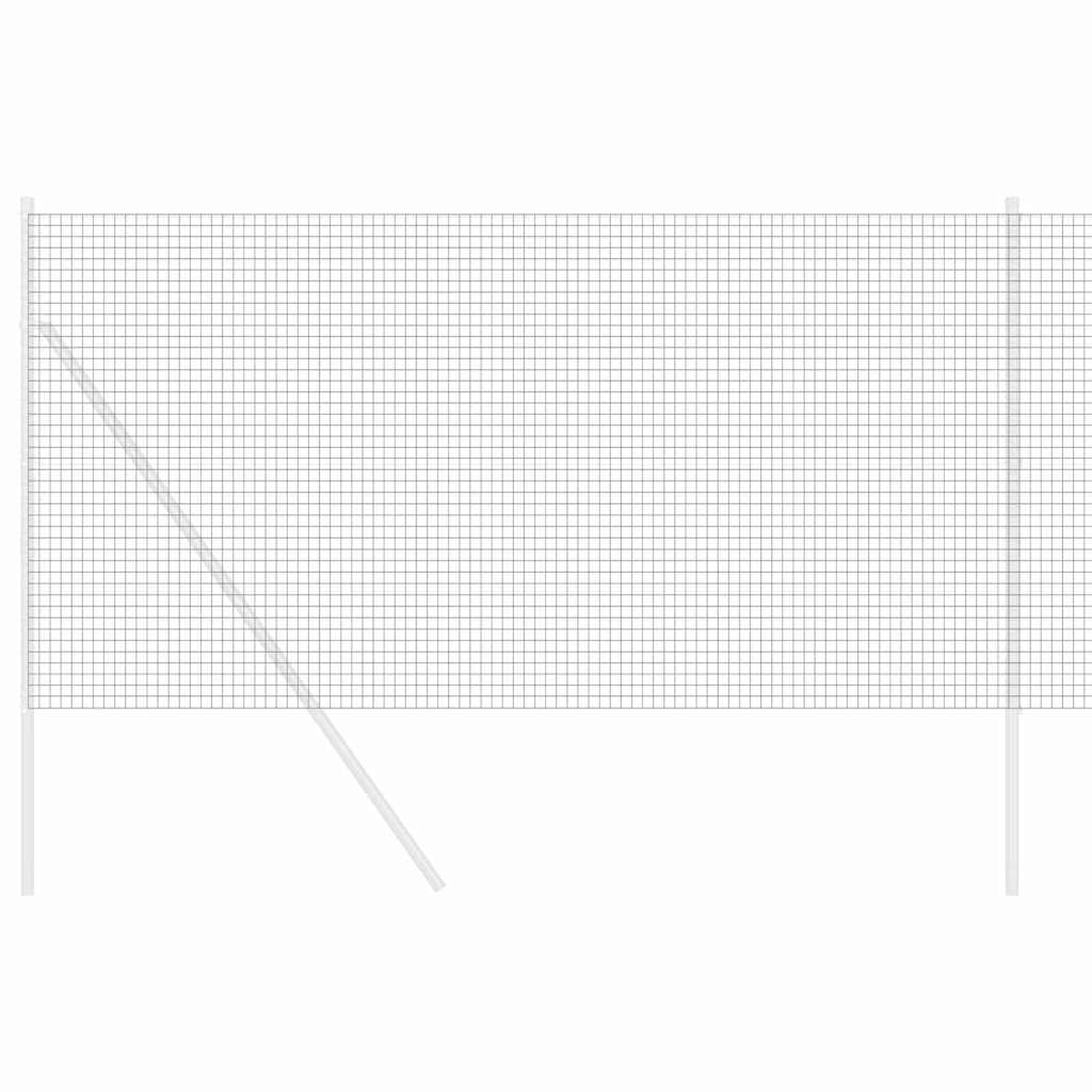 vidaXL Welded Wire Fence 2500 x 140 cm Grey 3