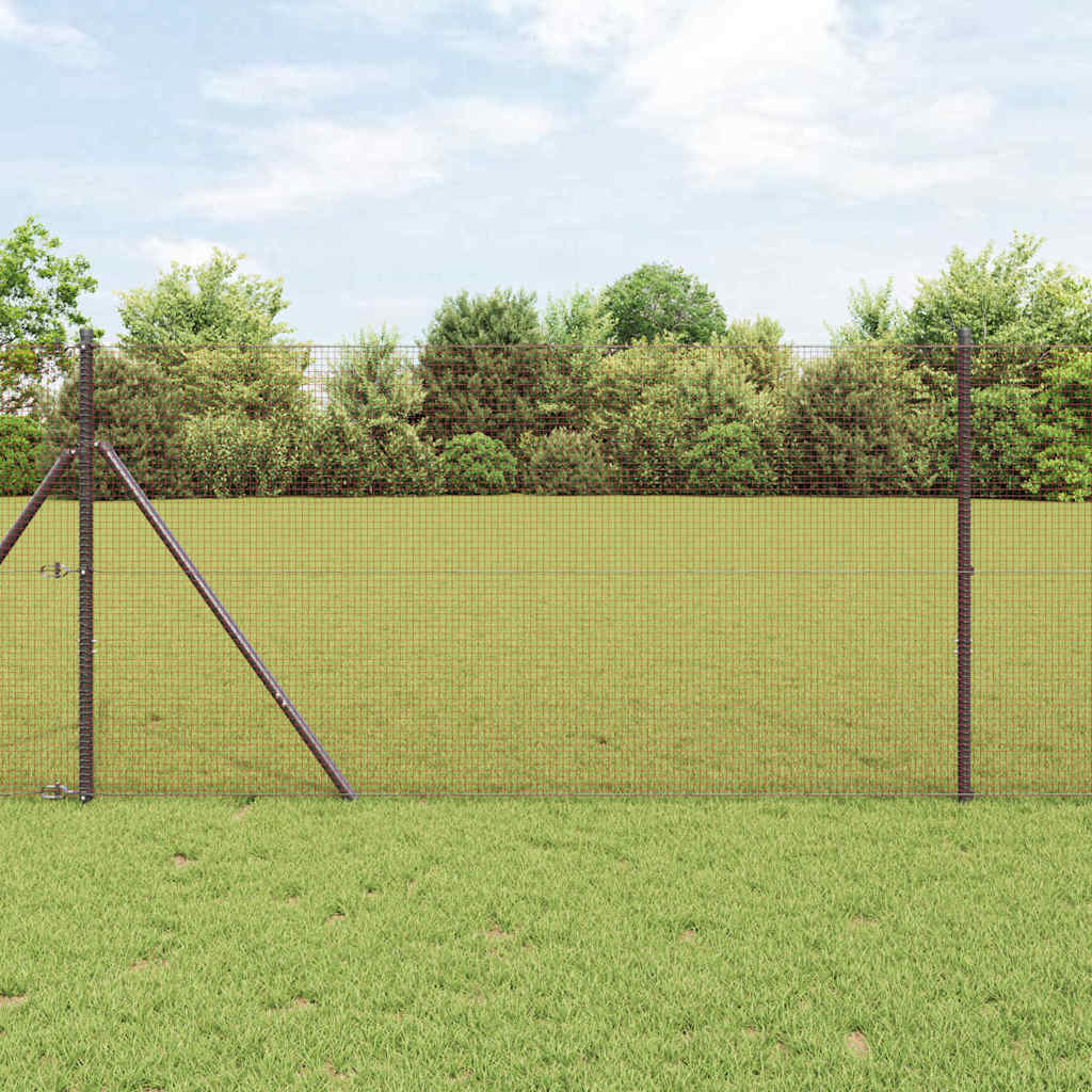 vidaXL Welded Wire Fence 1000 x 150 cm Red 1