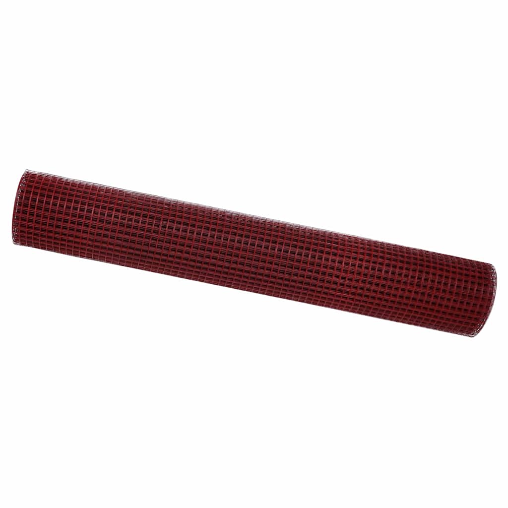 vidaXL Welded Wire Fence 1000 x 150 cm Red 2